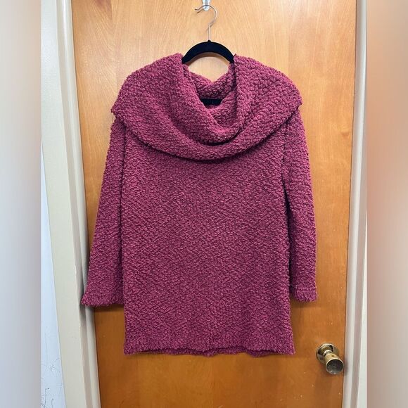 Umgee Sweaters - Umgee Textured Berry Cowl Neck pullover long sleeve Sweater